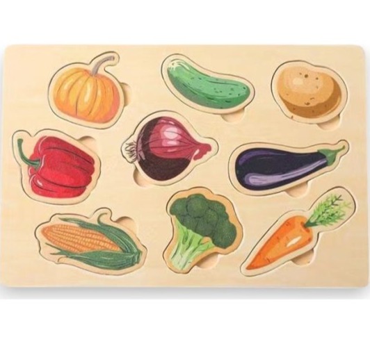 BBO Drvena igračka za decu-Puzzle povrće