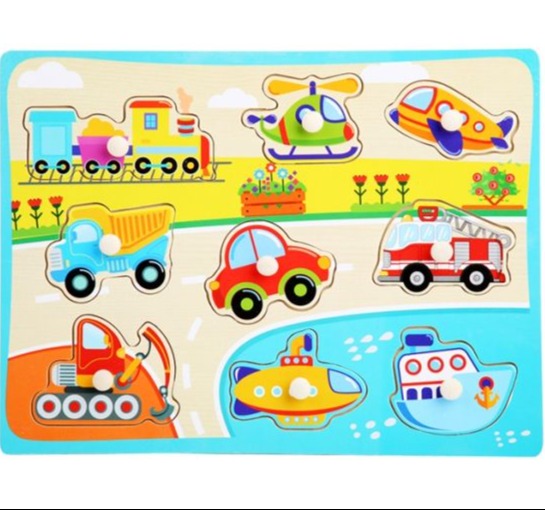 BBO Drvena igračka za decu puzzle-Vozila