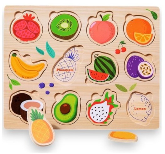 BBO Drvena igračka za decu puzzle Voće