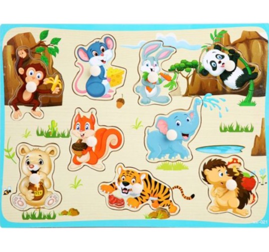 BBO Drvena igračka za decu puzzle Divlje životinje