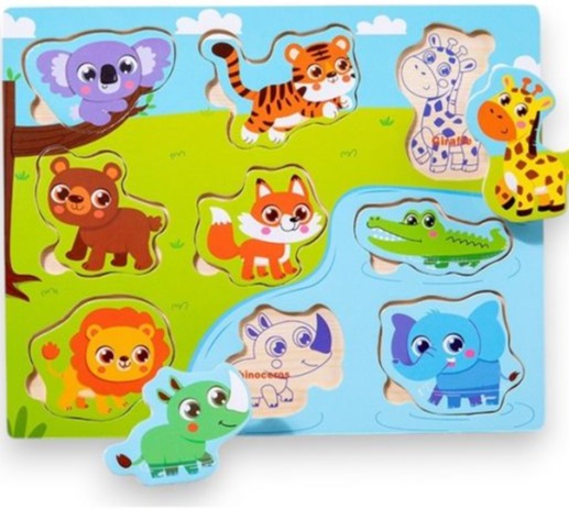 BBO Drvena igračka za decu puzzle Divlje životinje