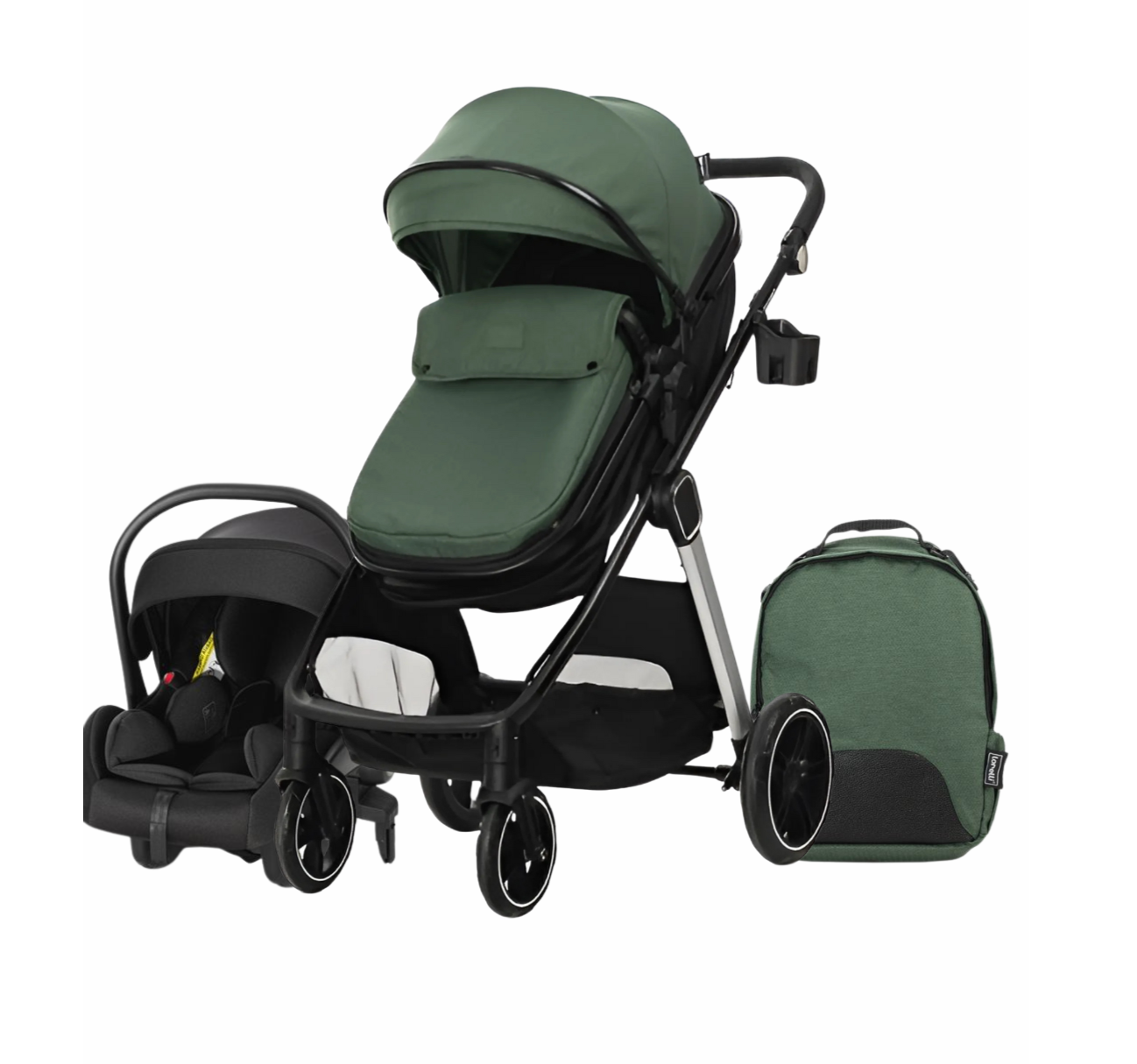 Lorelli Aspen kolica za bebe 3u1 sa sedištem - Green