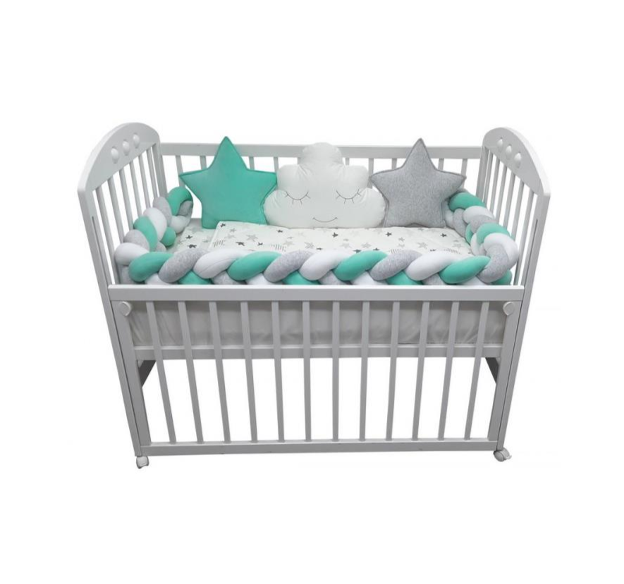 Textil Bambino komplet posteljina za krevetac za bebe -Mint