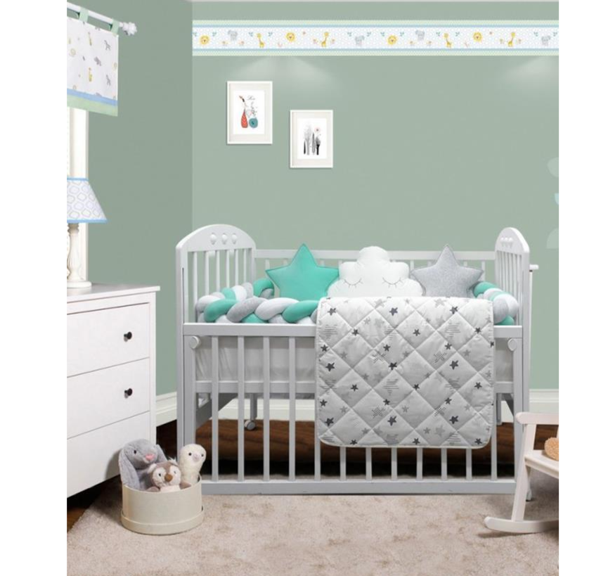 Textil Bambino komplet posteljina za krevetac za bebe -Mint