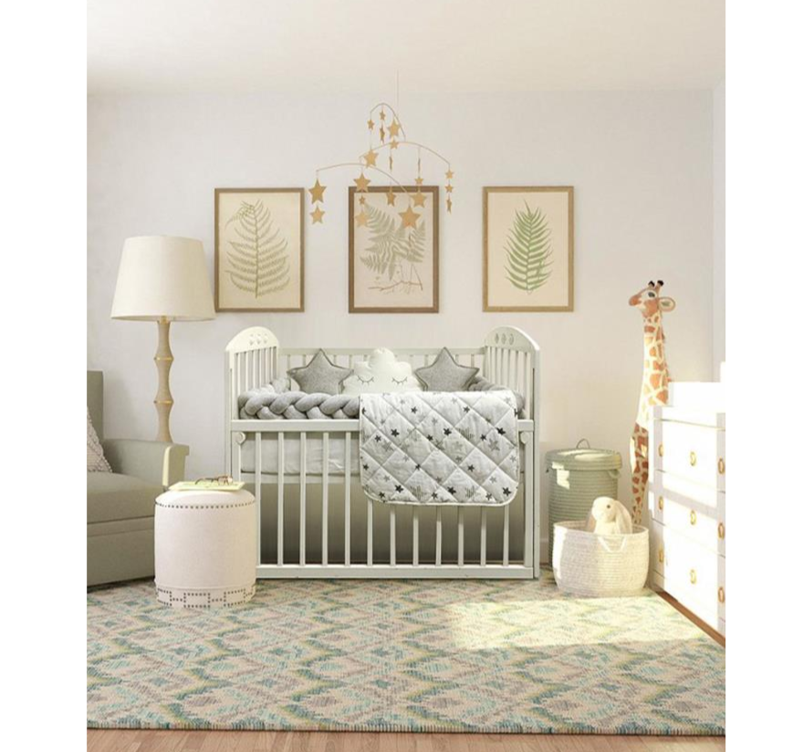 Textil Bambino komplet posteljine za krevetac za bebe-Grey