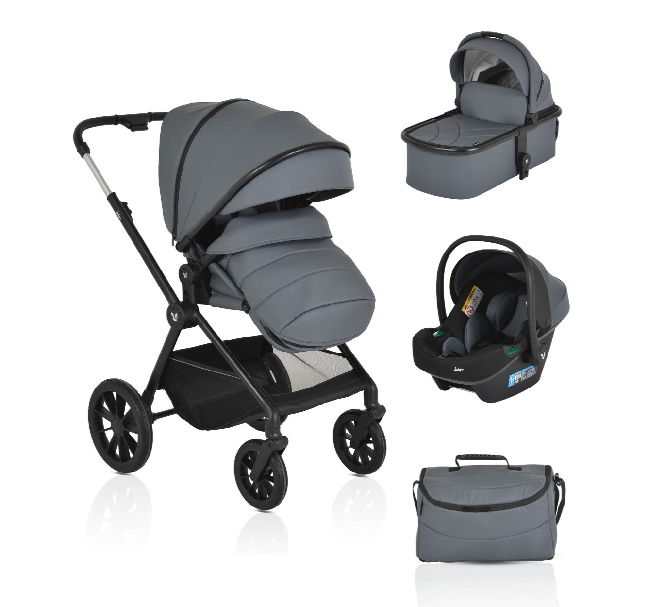 Cangaroo Joker Kolica za bebe 3u1-Mineral Grey