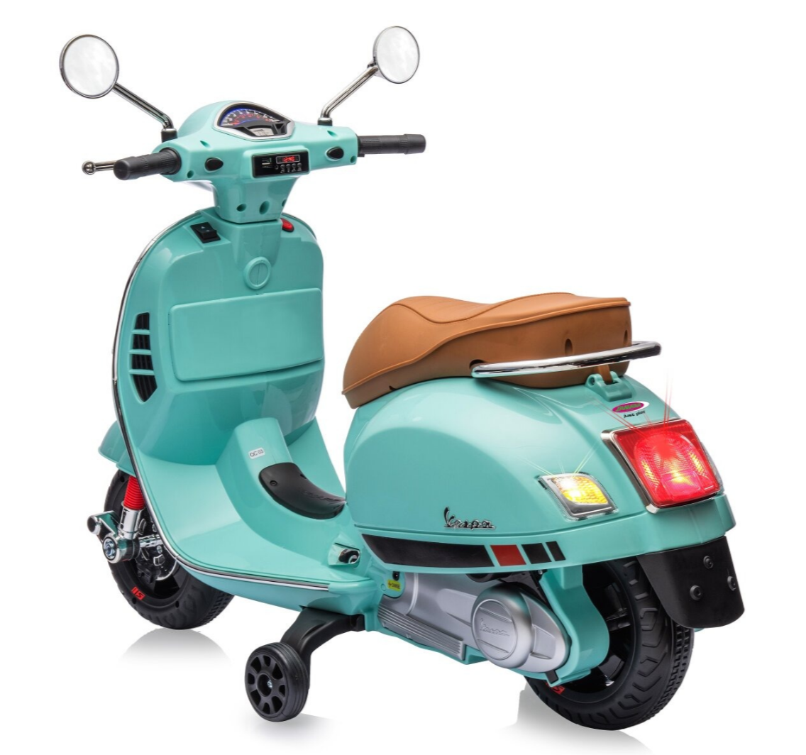 Vespa GTS Super motor na akumulator za decu mint boja