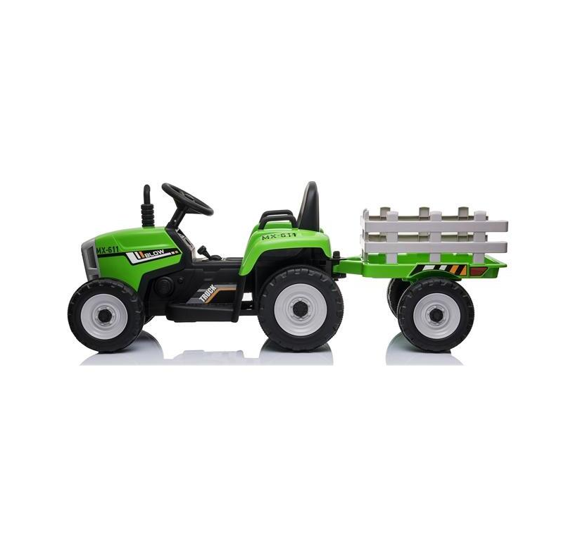 BBO Traktor na akumulator za decu 12V model XMX611 u zelenoj boji - decija vozila na akumulator za igru i zabavu