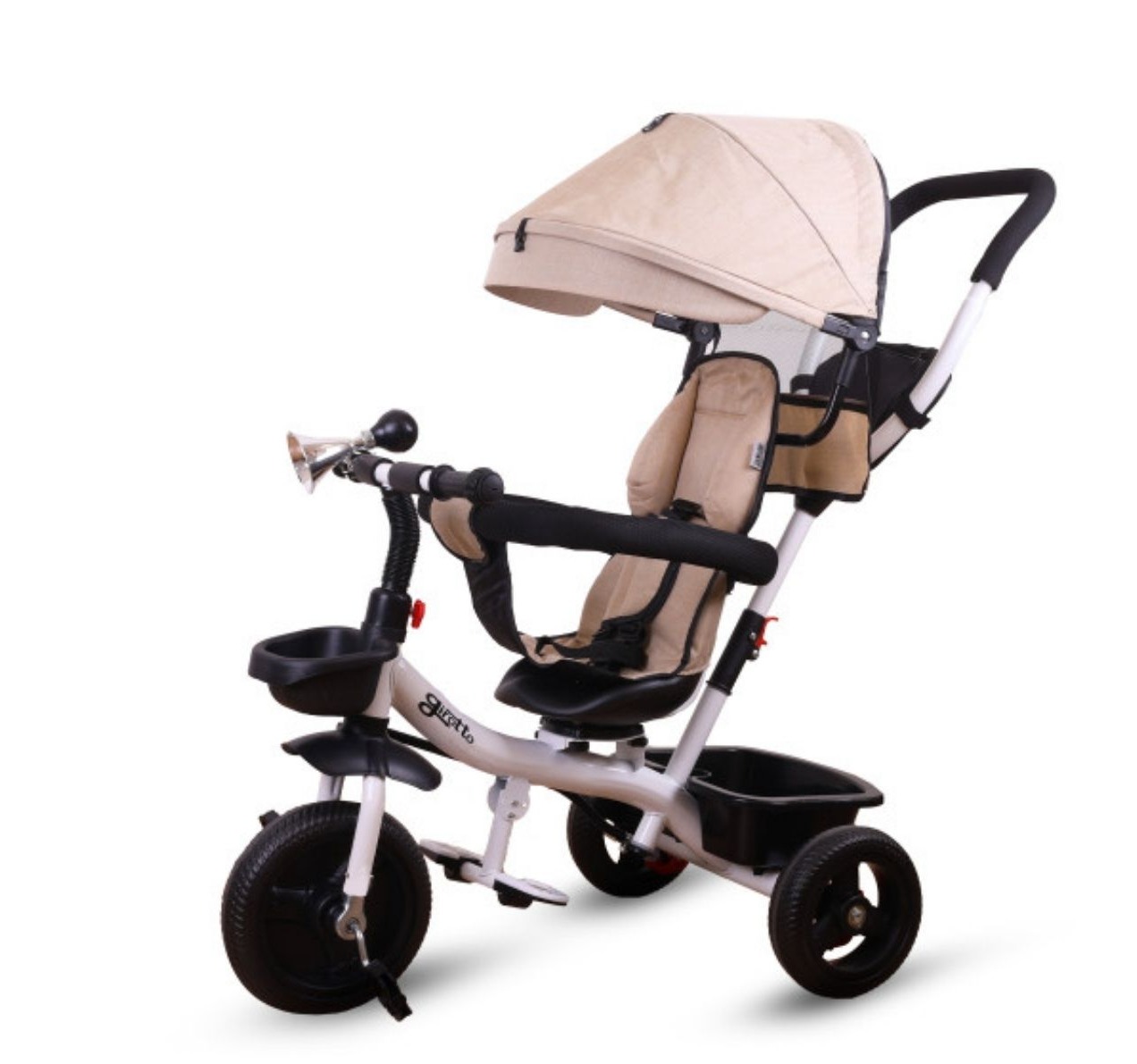 Jungle Girotto Tricikl za decu sa belim ramom do 25kg- Beige