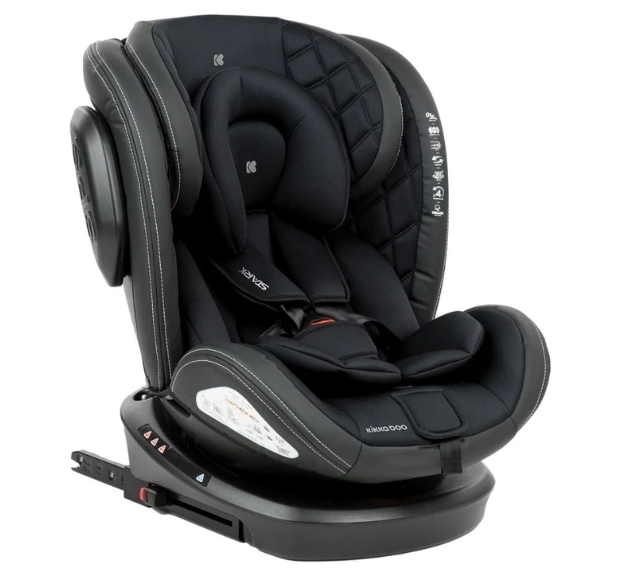 Kikka Boo Stark auto Sedište za bebe Isofix 0-36kg-Black