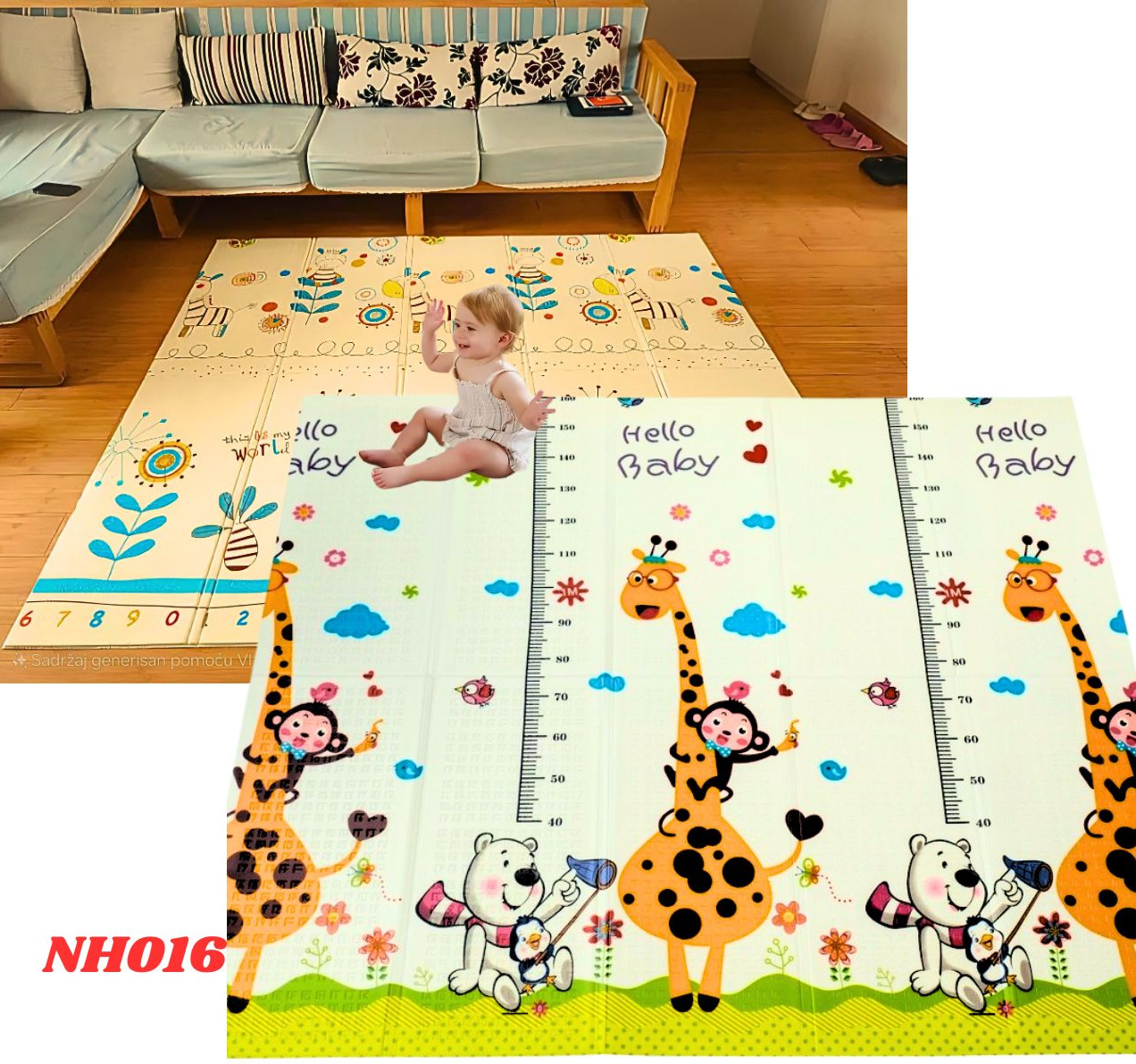 Only Podloga za bebe za igru 180x200cm-NH016