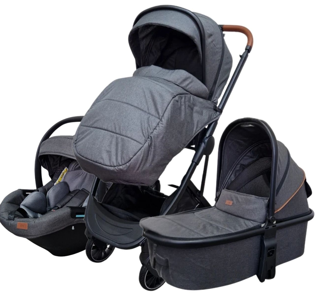 BBO Neo Kolica za bebe 3u1-Dark Grey
