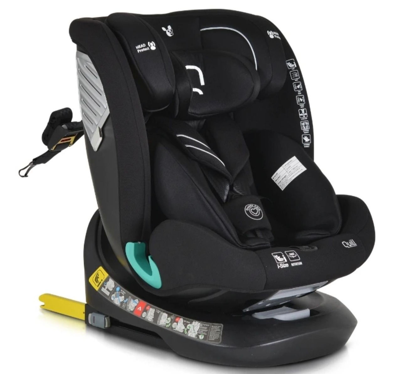 Cangaroo Quill i-Size Autosedište  za decu 40-150cm-Black