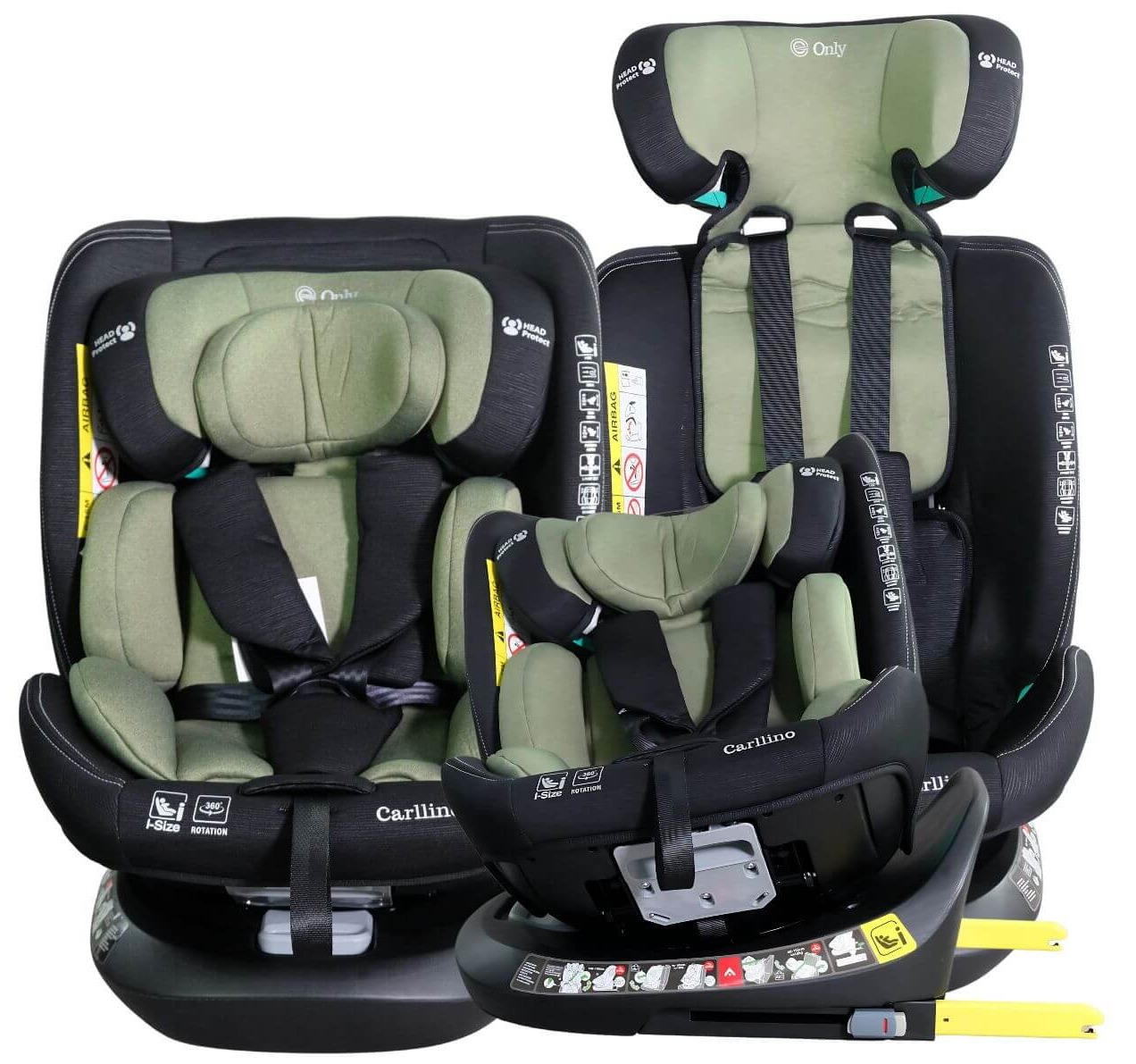 Only Carllino auto sediste od 0-36kg i-size sa isofixom-Green-Happy kids