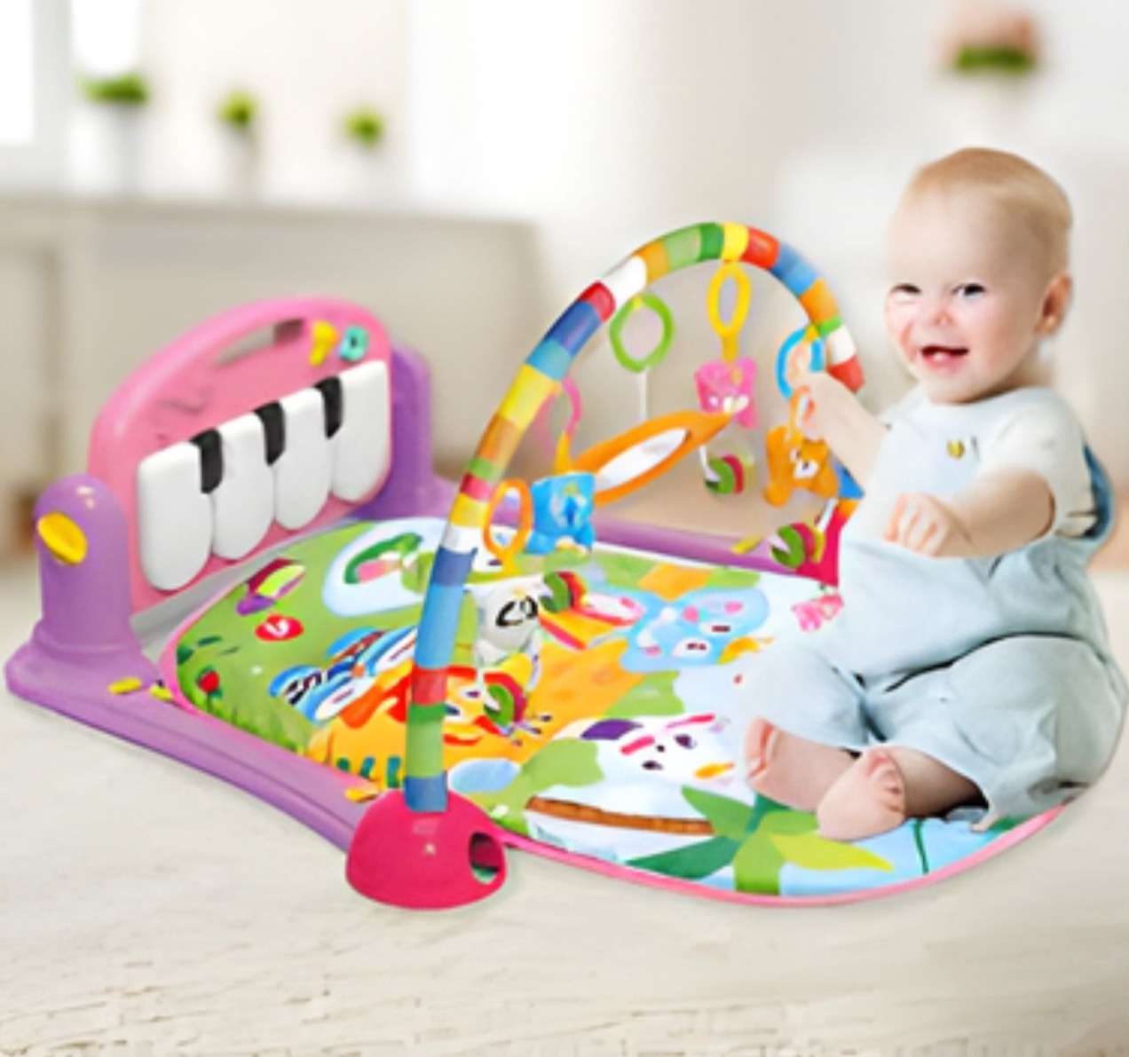 Huanger Muzička podloga za bebe HE0604 Roze