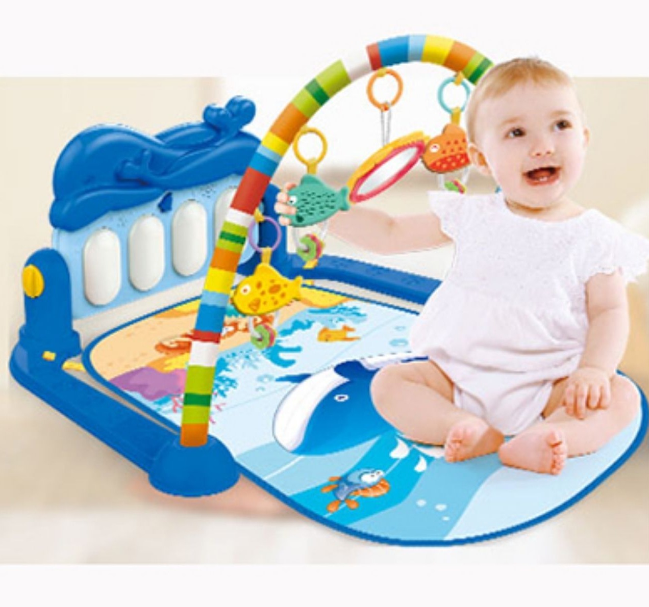 Huanger Muzička podloga-gimnastika za bebe HE0631 Plava