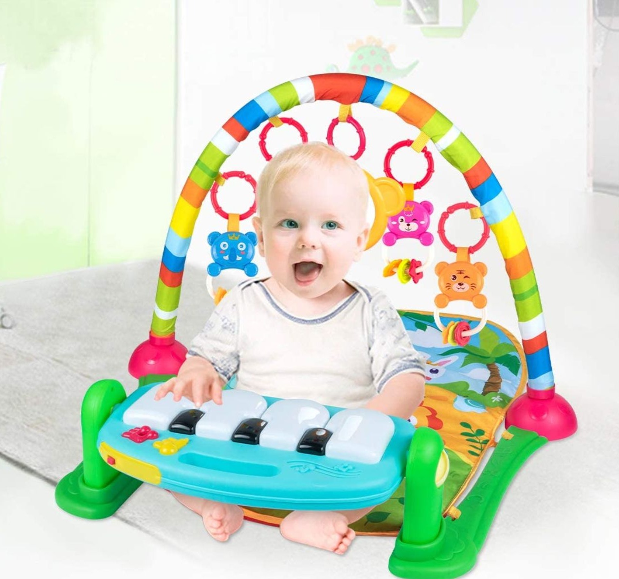 Huanger Muzička podloga-Gumnastika za bebe HE0603 Zelena