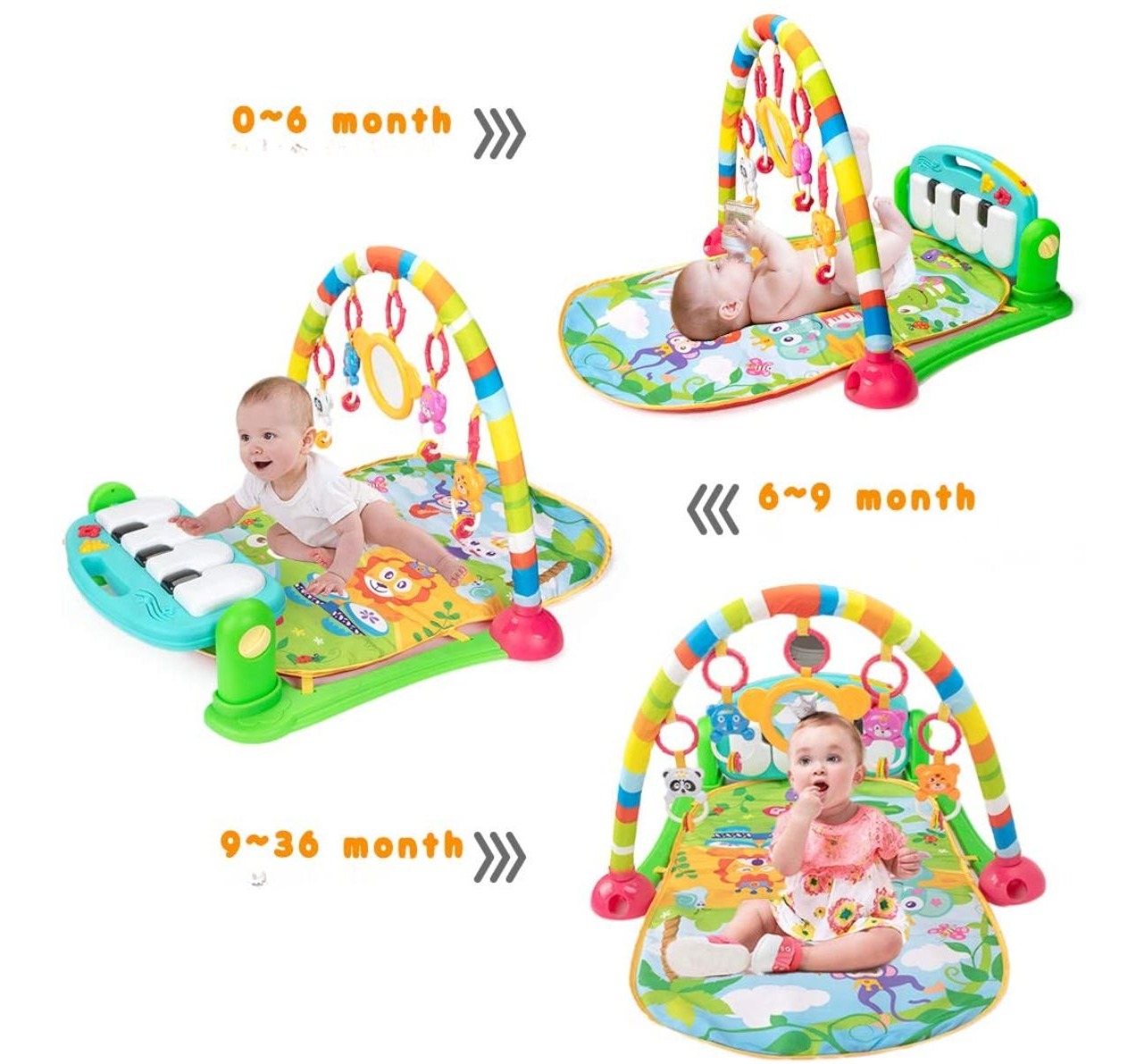 Huanger Muzička podloga-Gumnastika za bebe HE0603 Zelena
