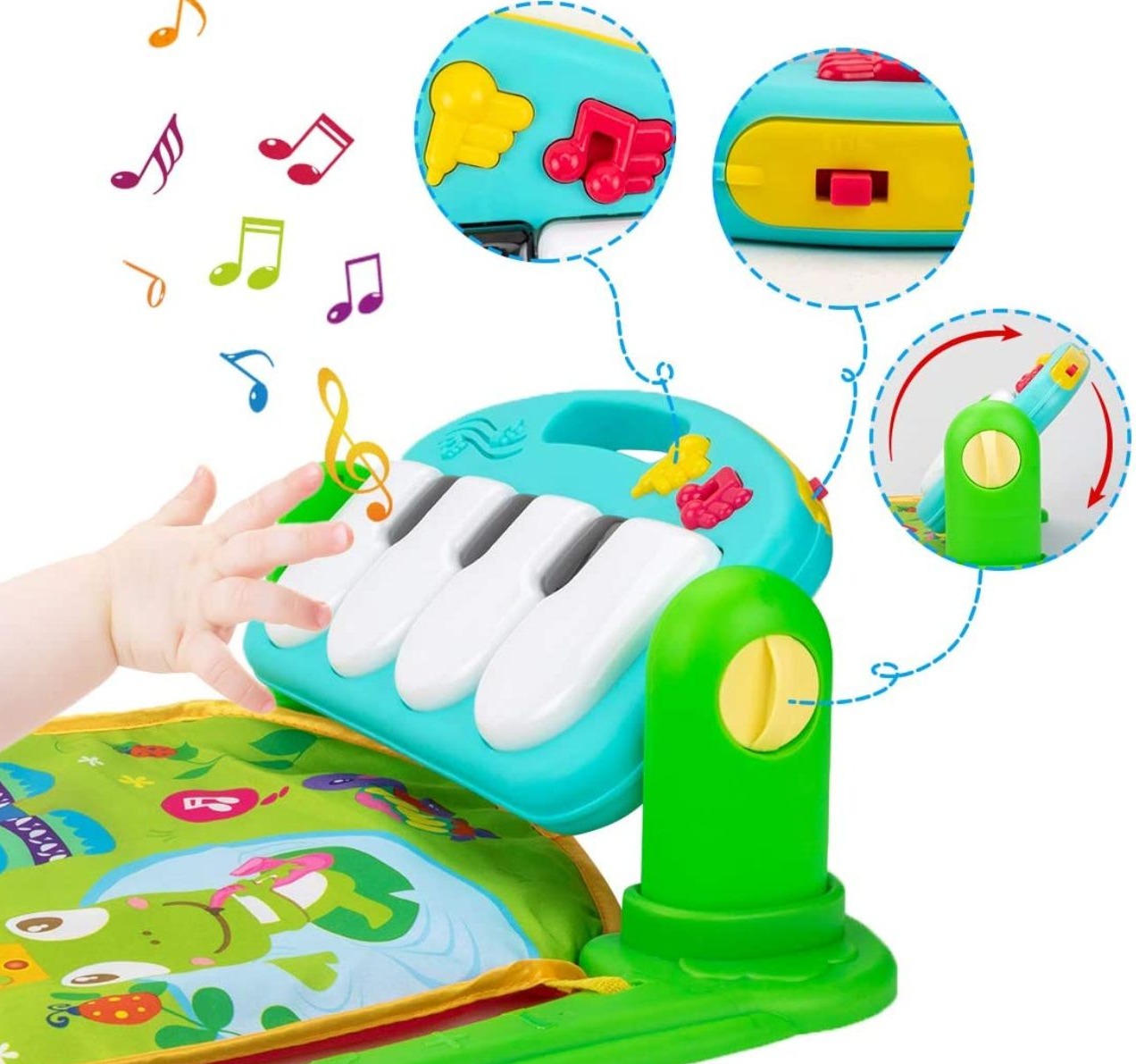 Huanger Muzička podloga-Gumnastika za bebe HE0603 Zelena