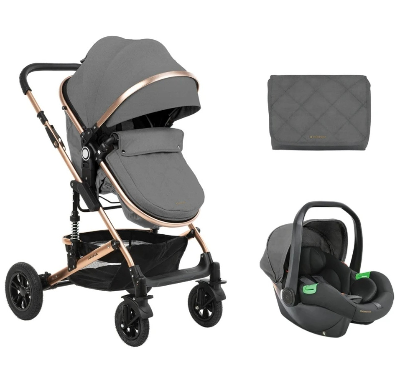 Kikka Boo Amaia Premium kolica za bebe 3u1 Drak Grey