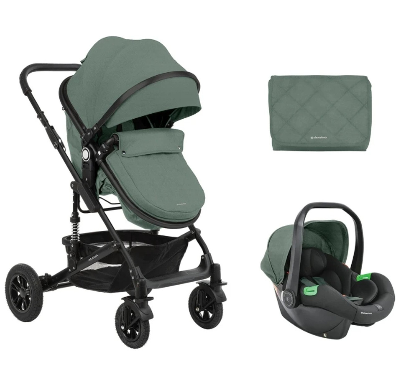 Kikka Boo Amaia Premium kolica za bebe 3u1 Green
