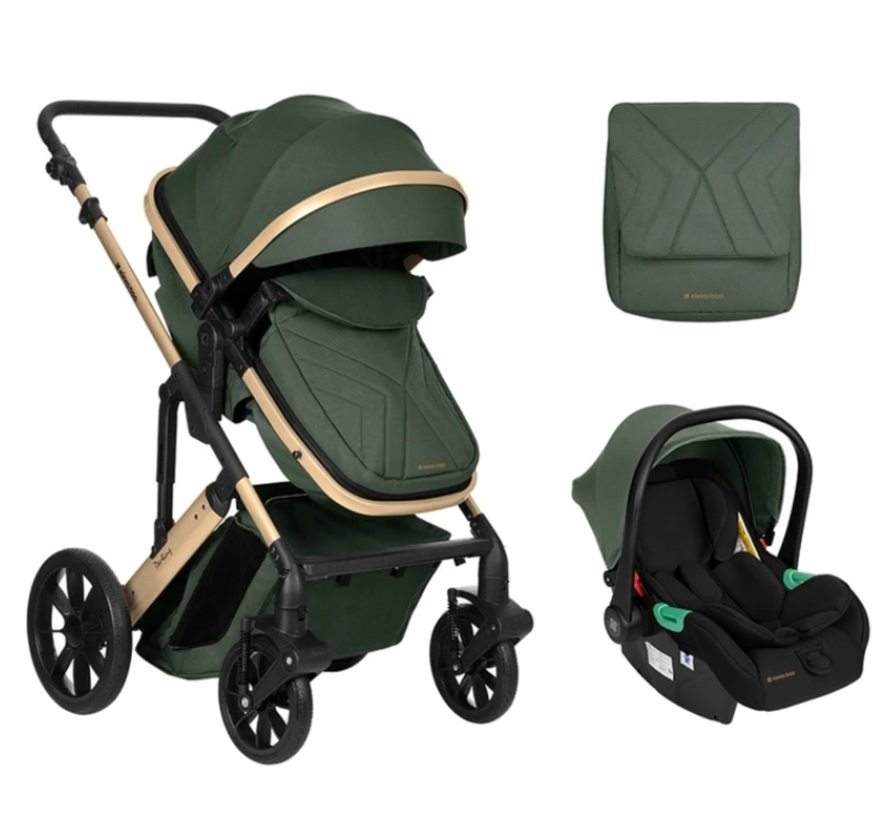 Kikka Boo Darling Premium kolica za bebe 3u1 Green