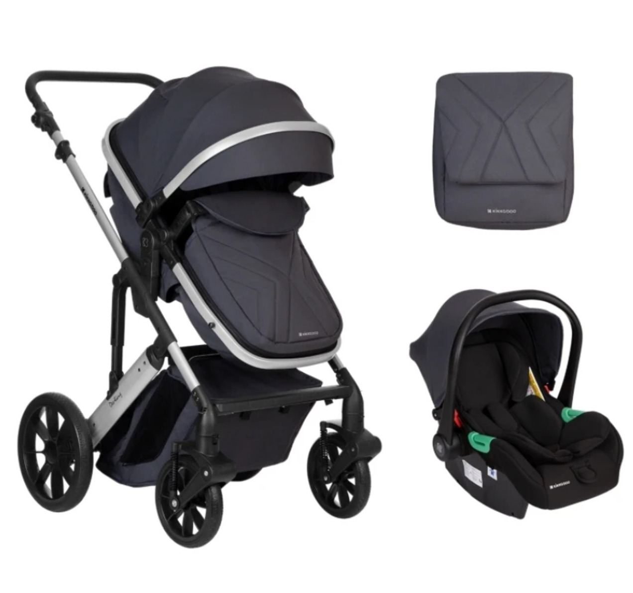 Kikka Boo Darling Premium kolica za bebe 3u1 Dark Grey