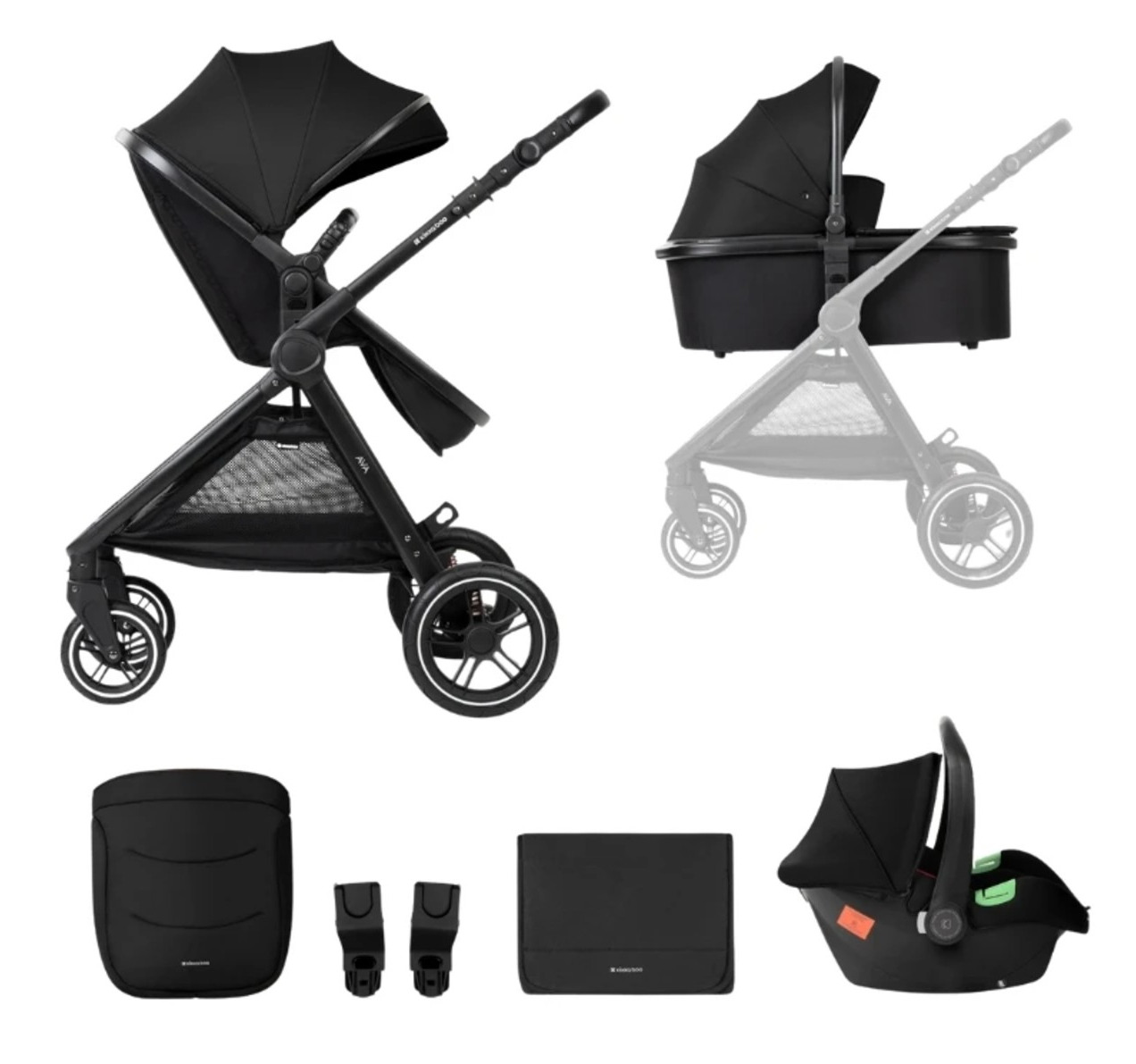 Kikka Boo Ava kolica za bebe u crnoj boji jpg Happy kids