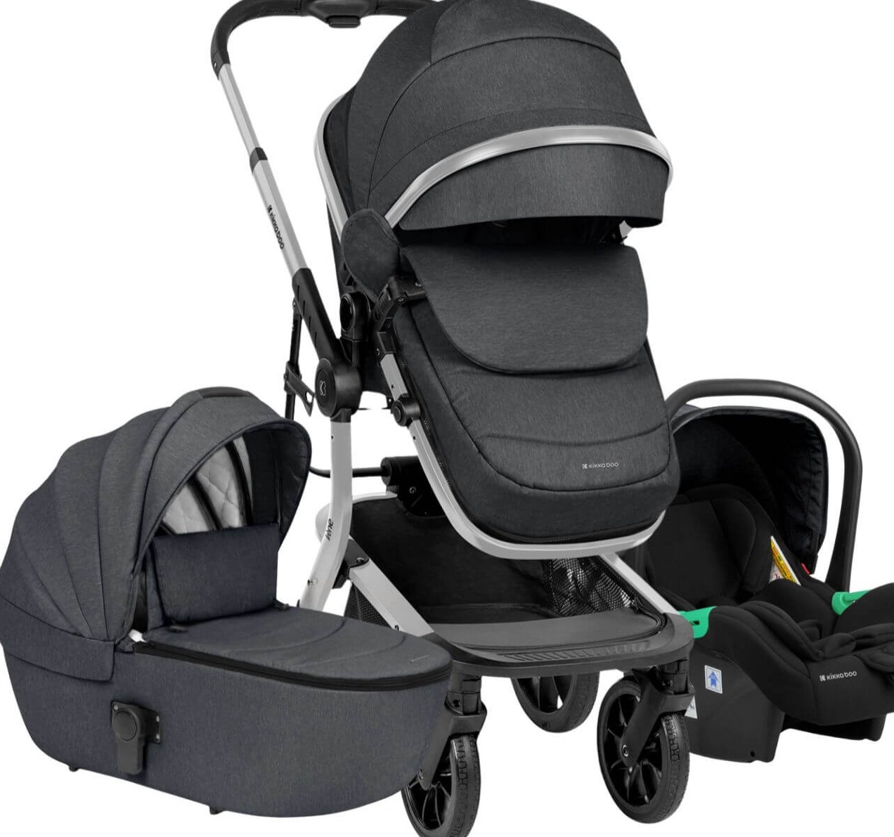 Kikka Boo Irene Premium kolica za bebe 3u1  Dark Grey
