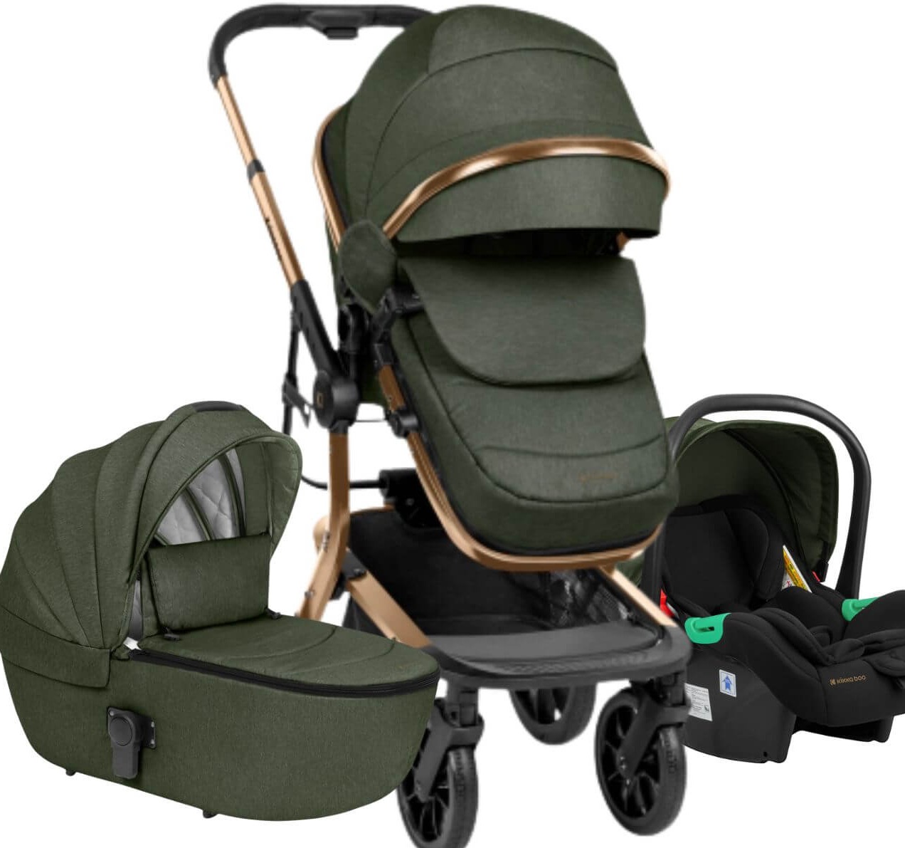 Kikka Boo Irene Premium kolica za bebe 3u1  Army Green