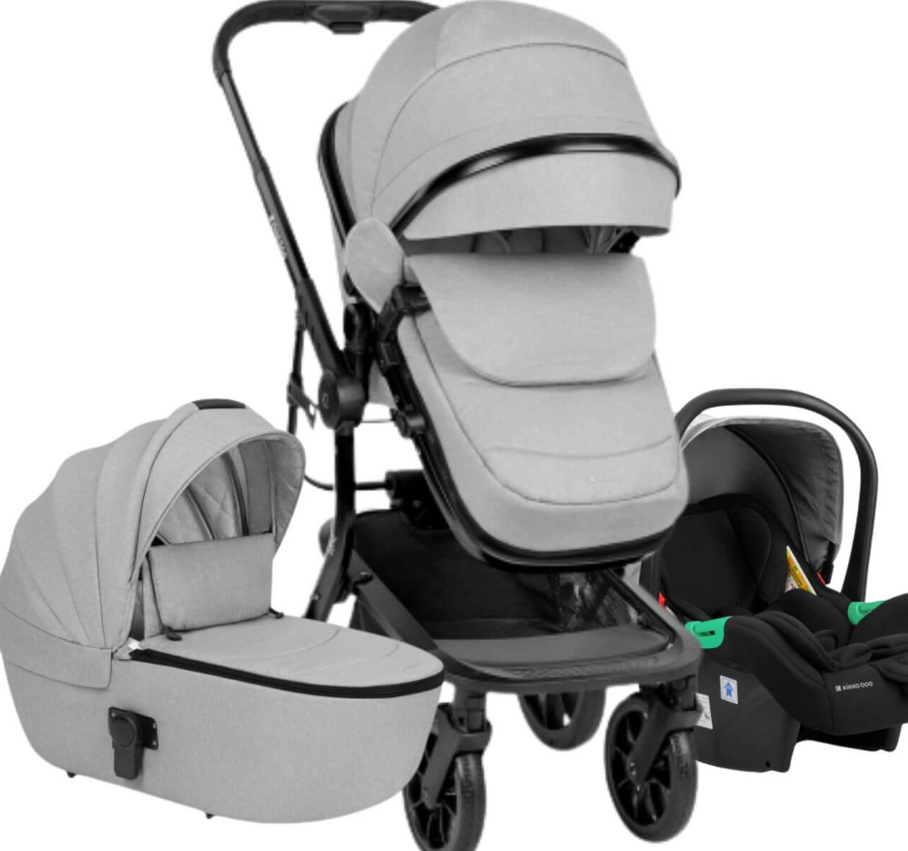 Kikka Boo Irene Premium kolica za bebe 3u1 Light Grey