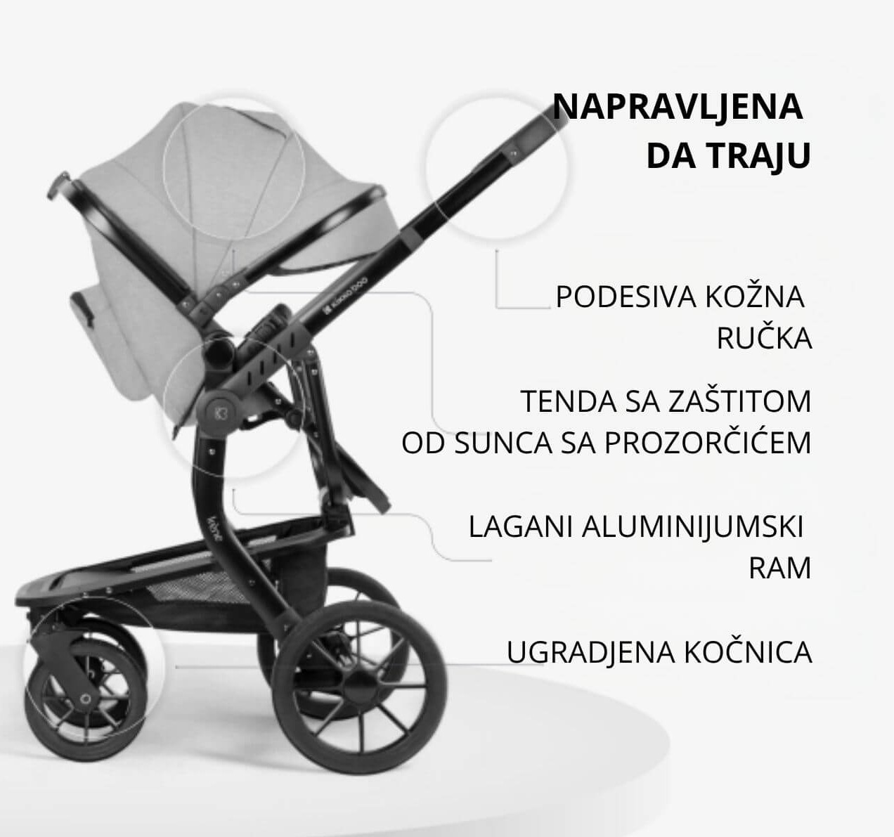 Kikka Boo Irene Premium kolica za bebe 3u1