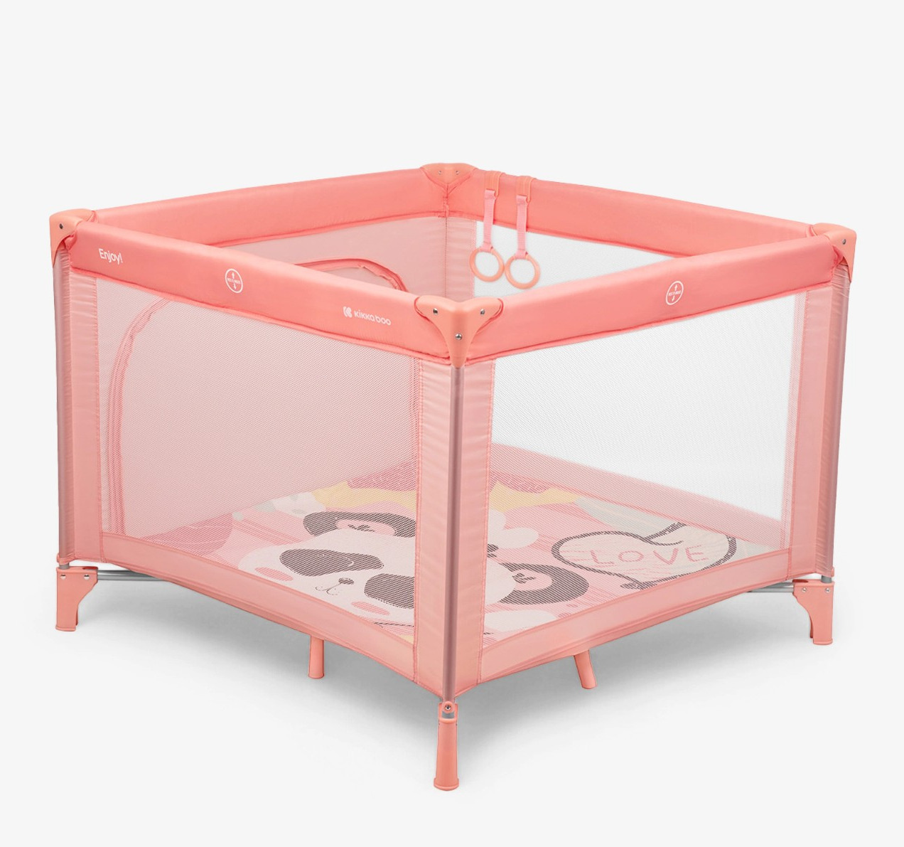 ogradica za bebe Kikka boo Enjoy u roze boji Happy kids
