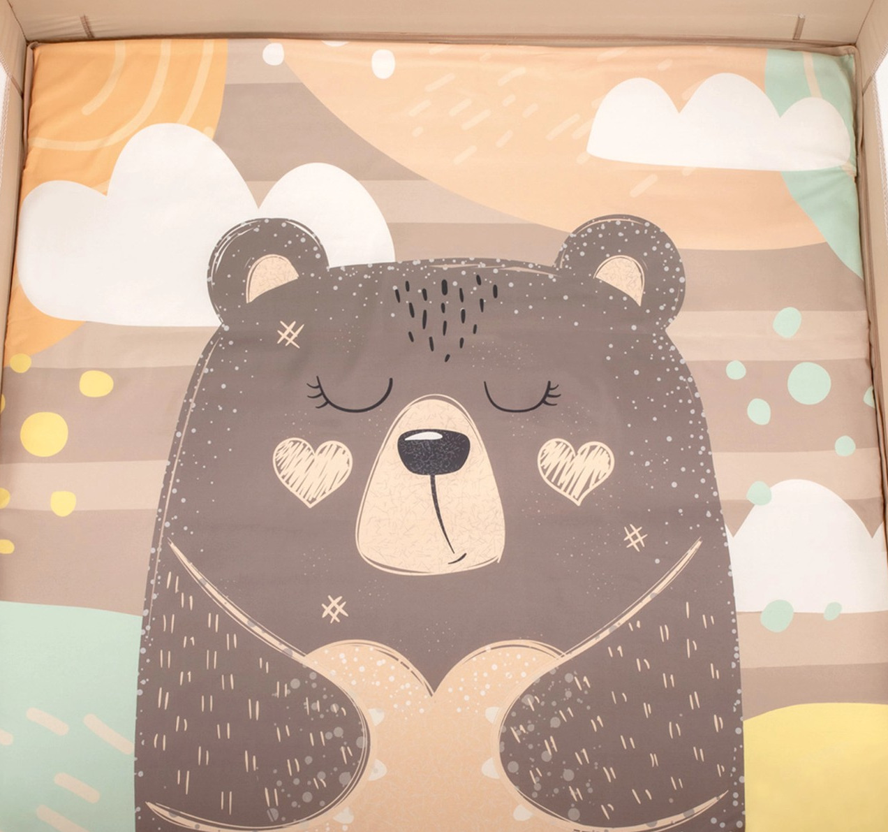 ogradica za bebe Kikka boo Enjoy bear beige