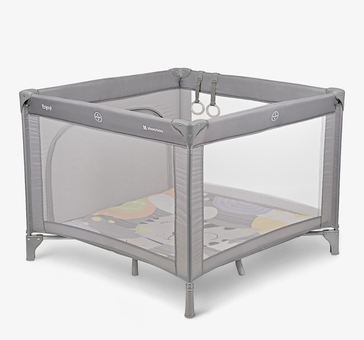 Kikka Boo Enjoy ogradica za bebe Cat Grey