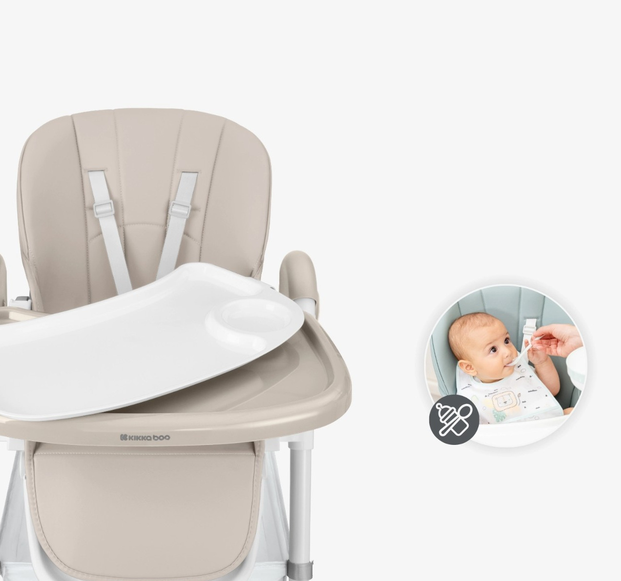 Kikka Boo Spicy Plus višepoložajna hranilica za bebe 6m+