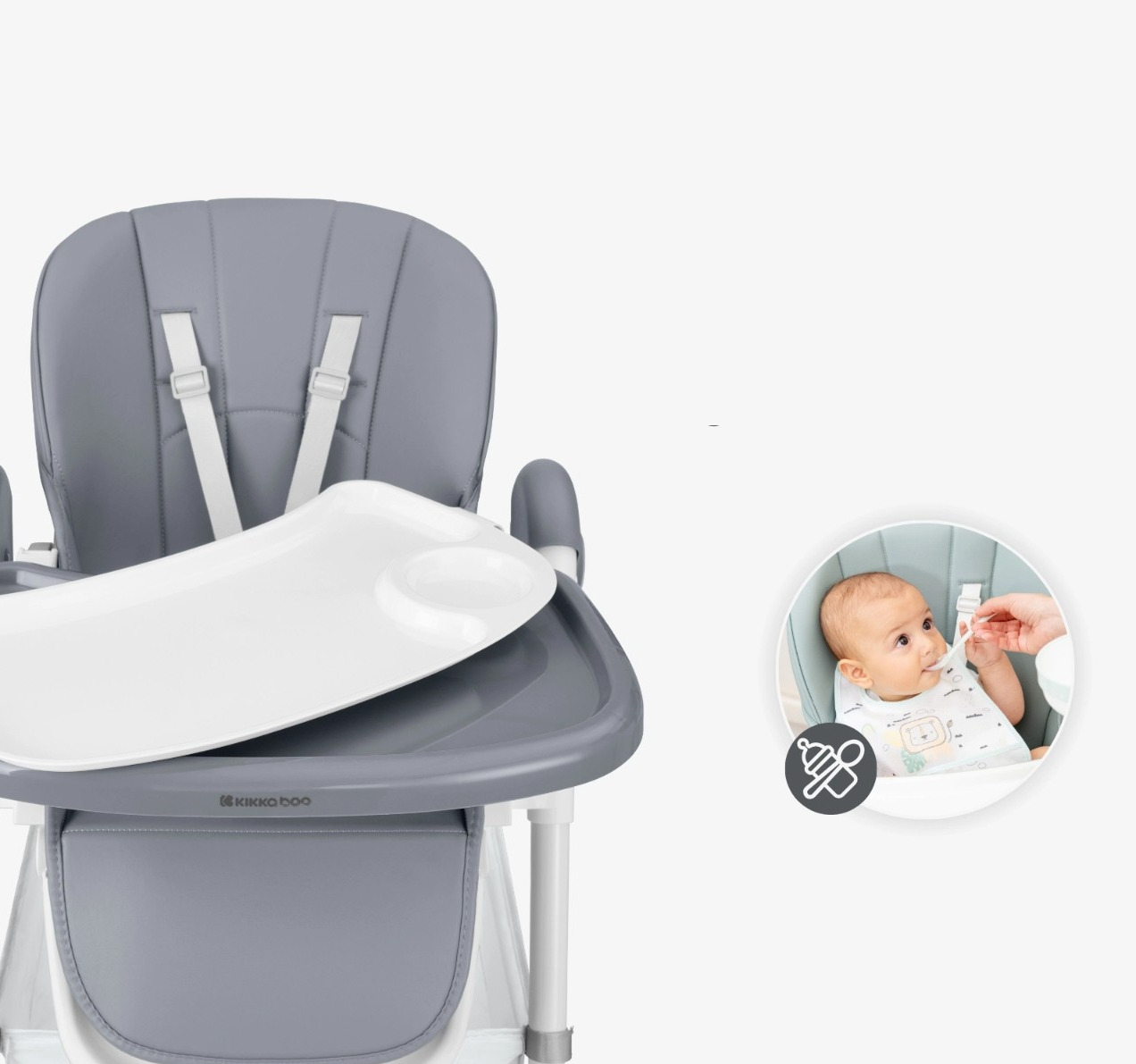 Kikka Boo Spicy Plus višepoložajna hranilica za bebe 6m+