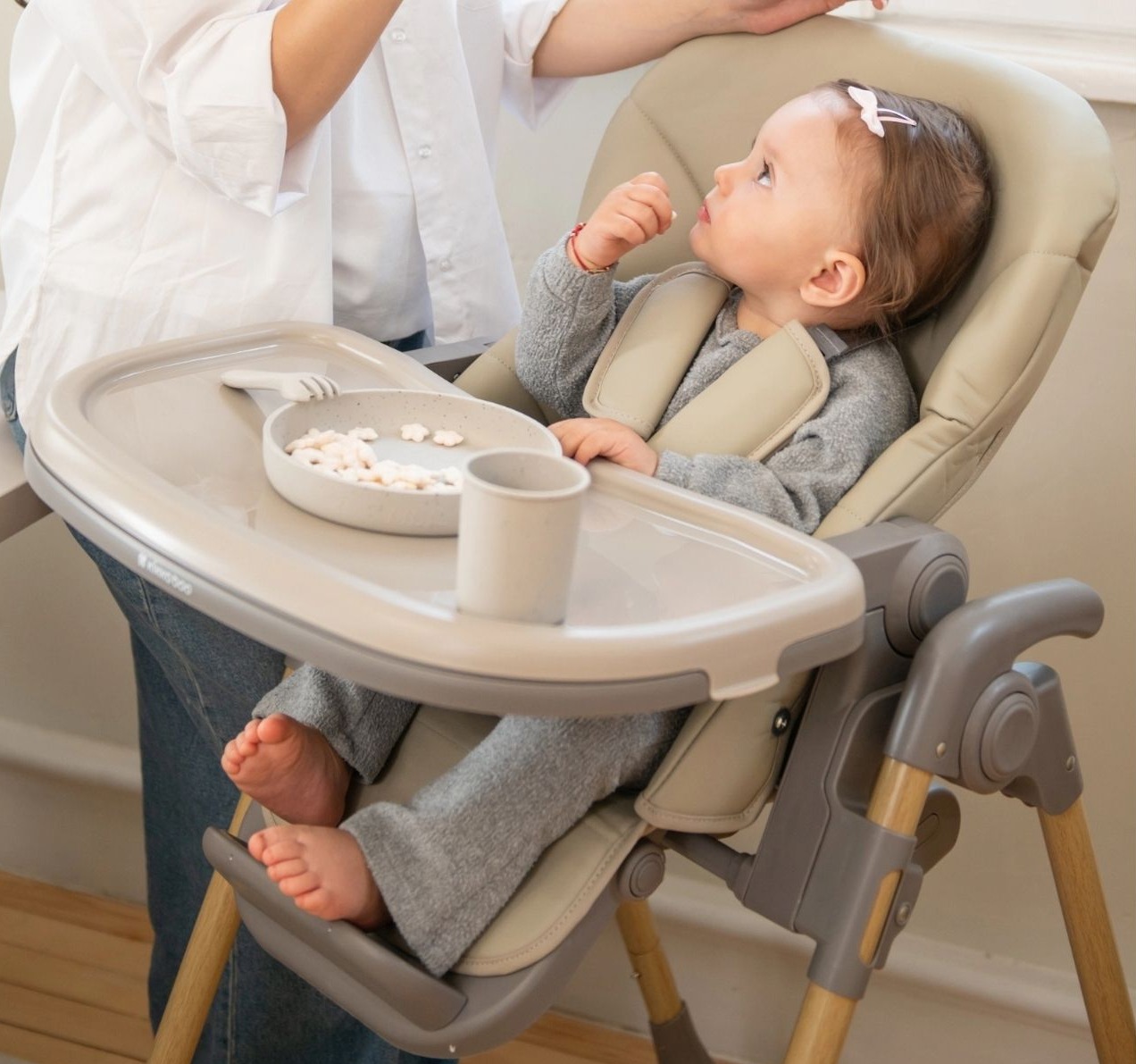 Kikka Boo Olive Wood hranilica za bebe 6m+