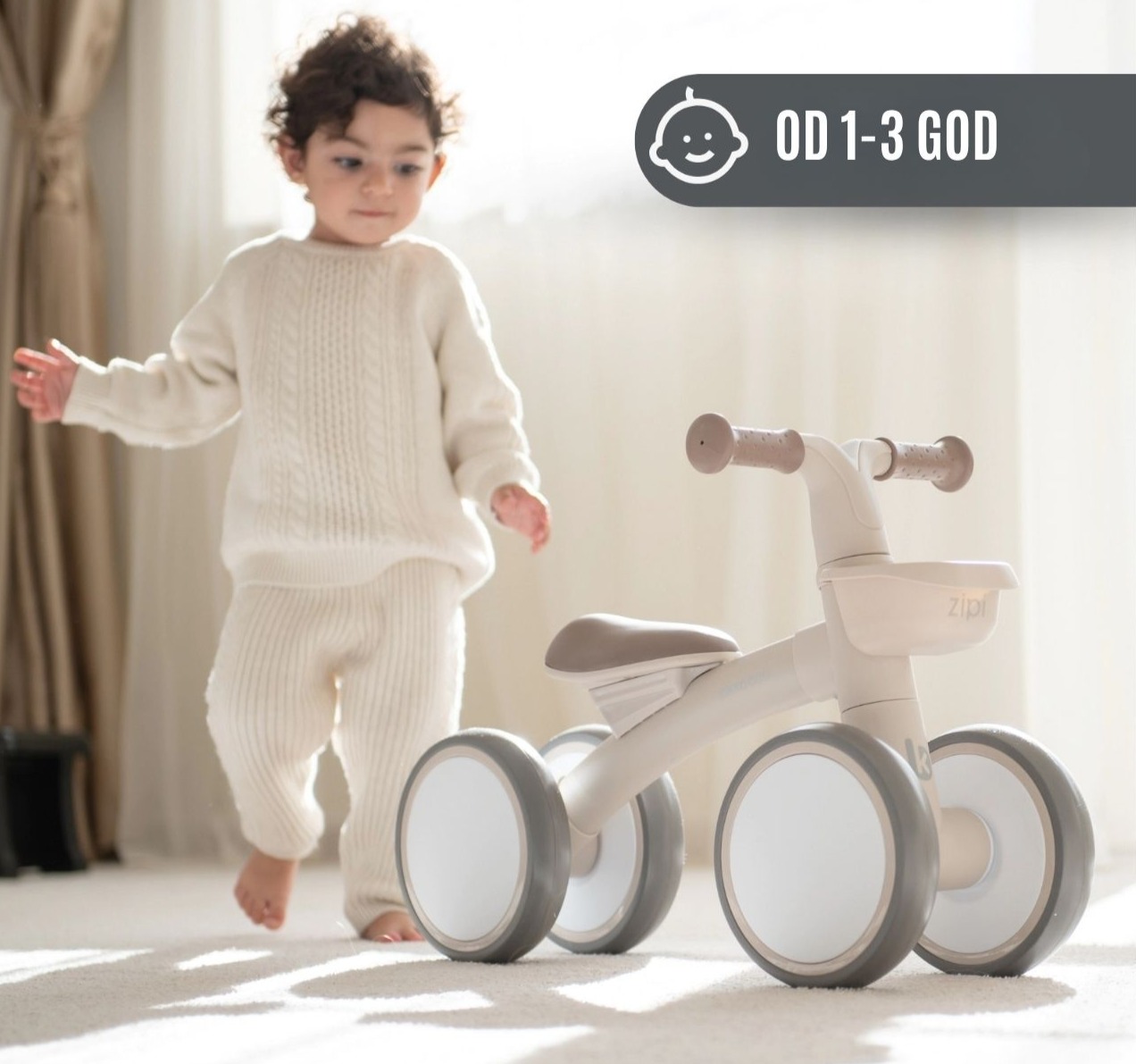 Kikka Boo Zipi guralica za bebe Mint 12m+