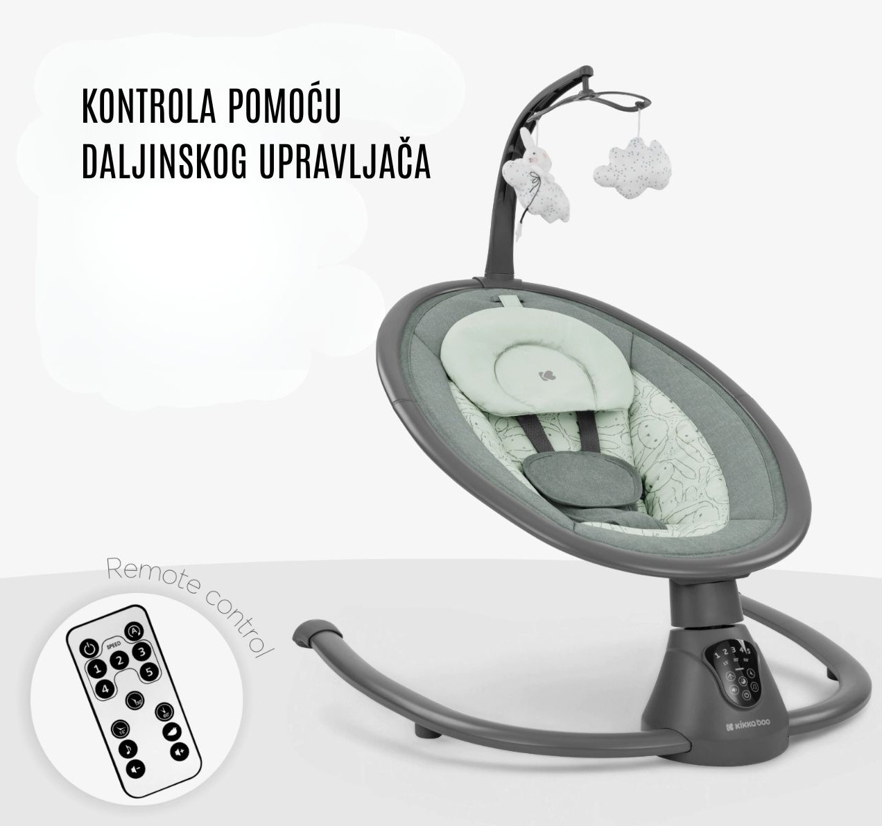 Kikka Boo Twiddle električna ljuljaška za bebe 0-9kg
