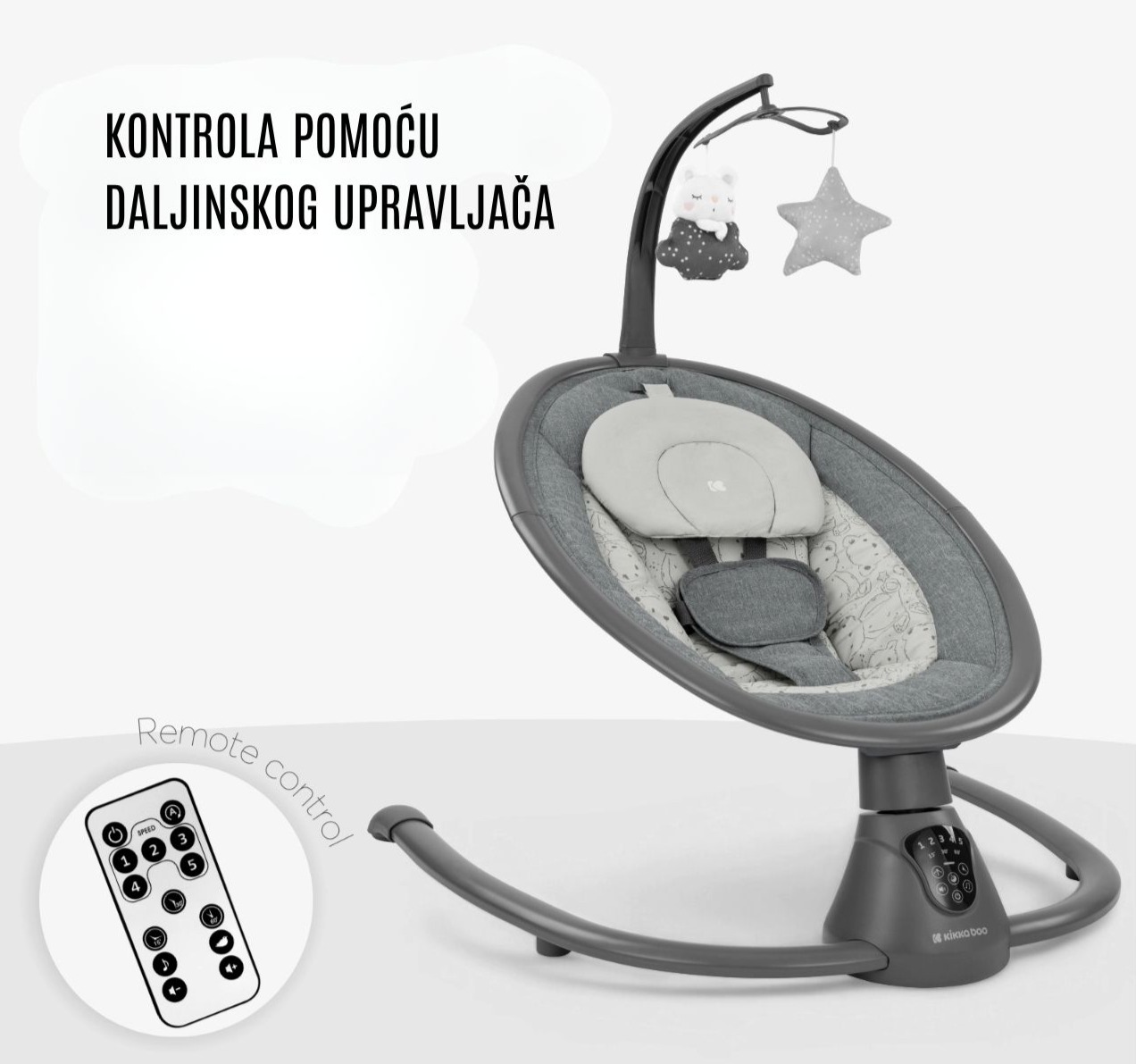 Kikka Boo Twiddle električna ljuljaška za bebe 0-9kg
