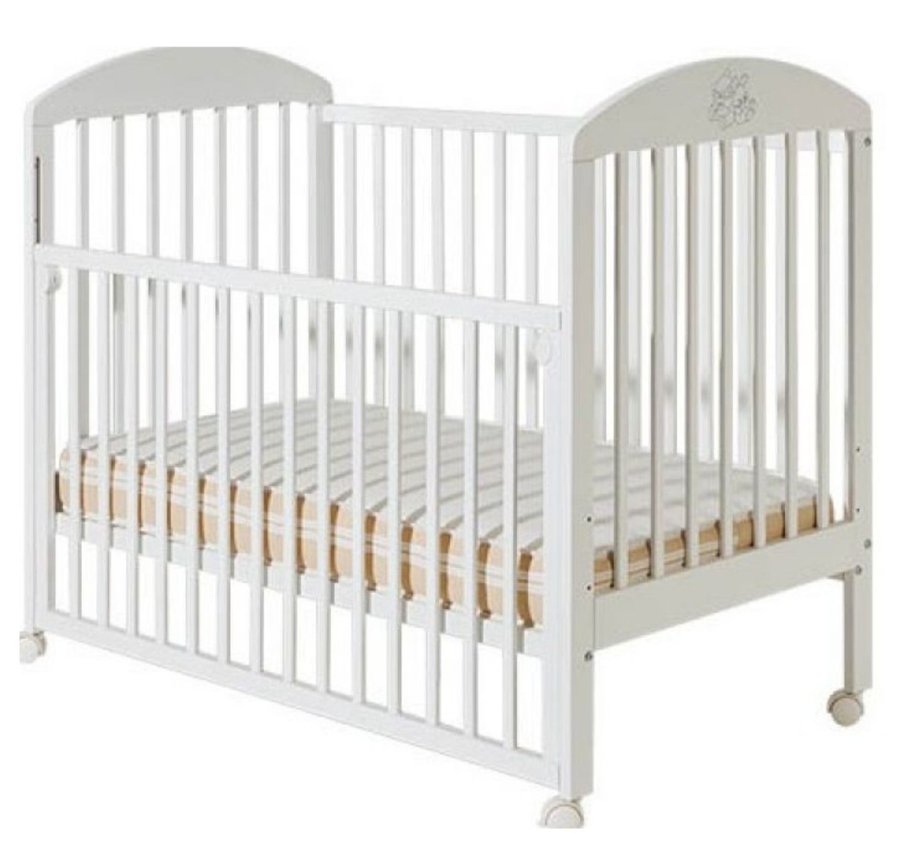drveni krevetic za bebe Bambi beli bez fioke Happy kids