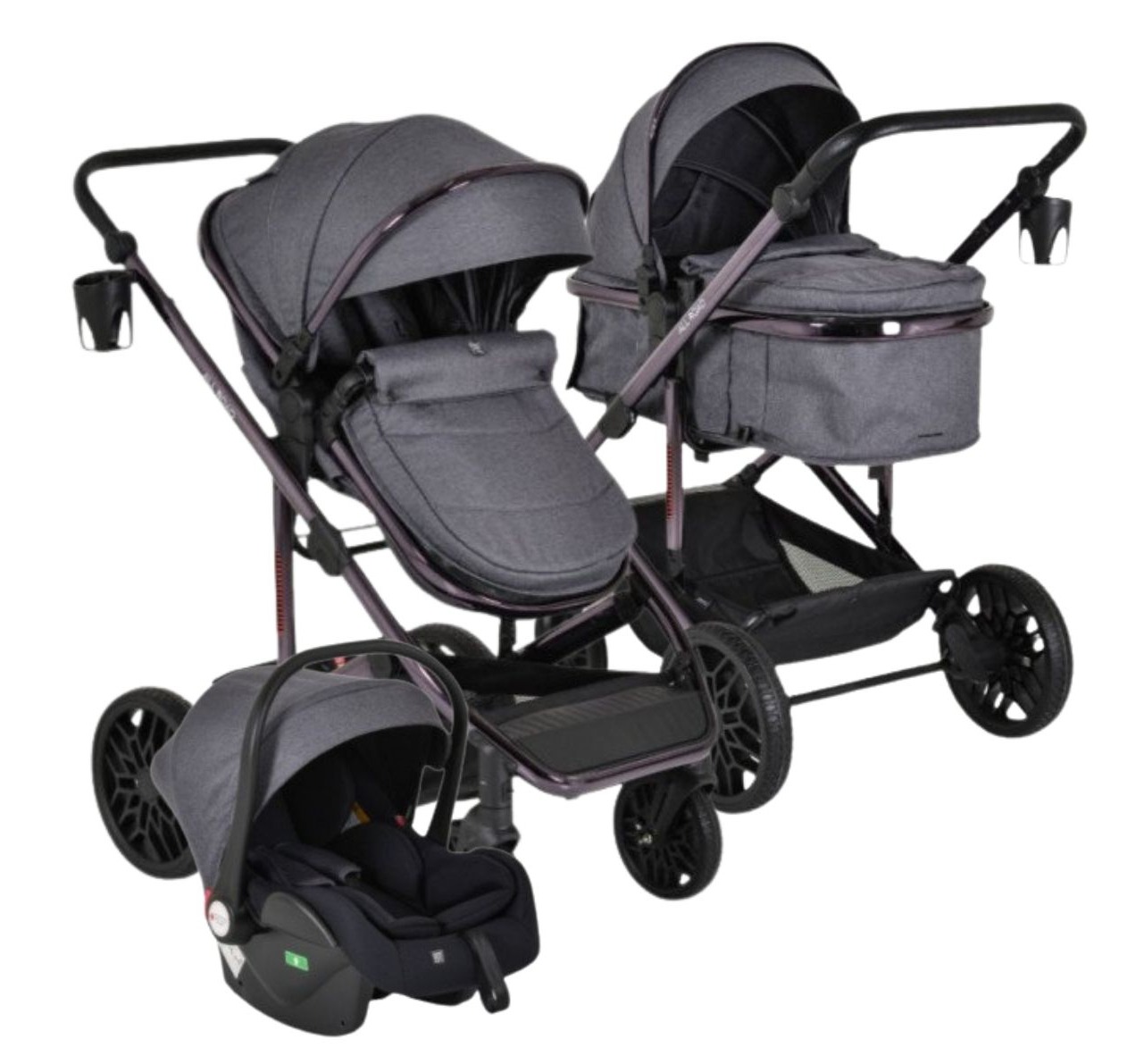 kolica za bebe Moni All Road 3u1 Grey Happy kids