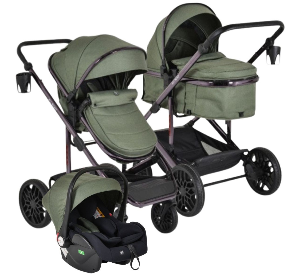 Moni All Road Kolica za bebe 3u1-Dark Green