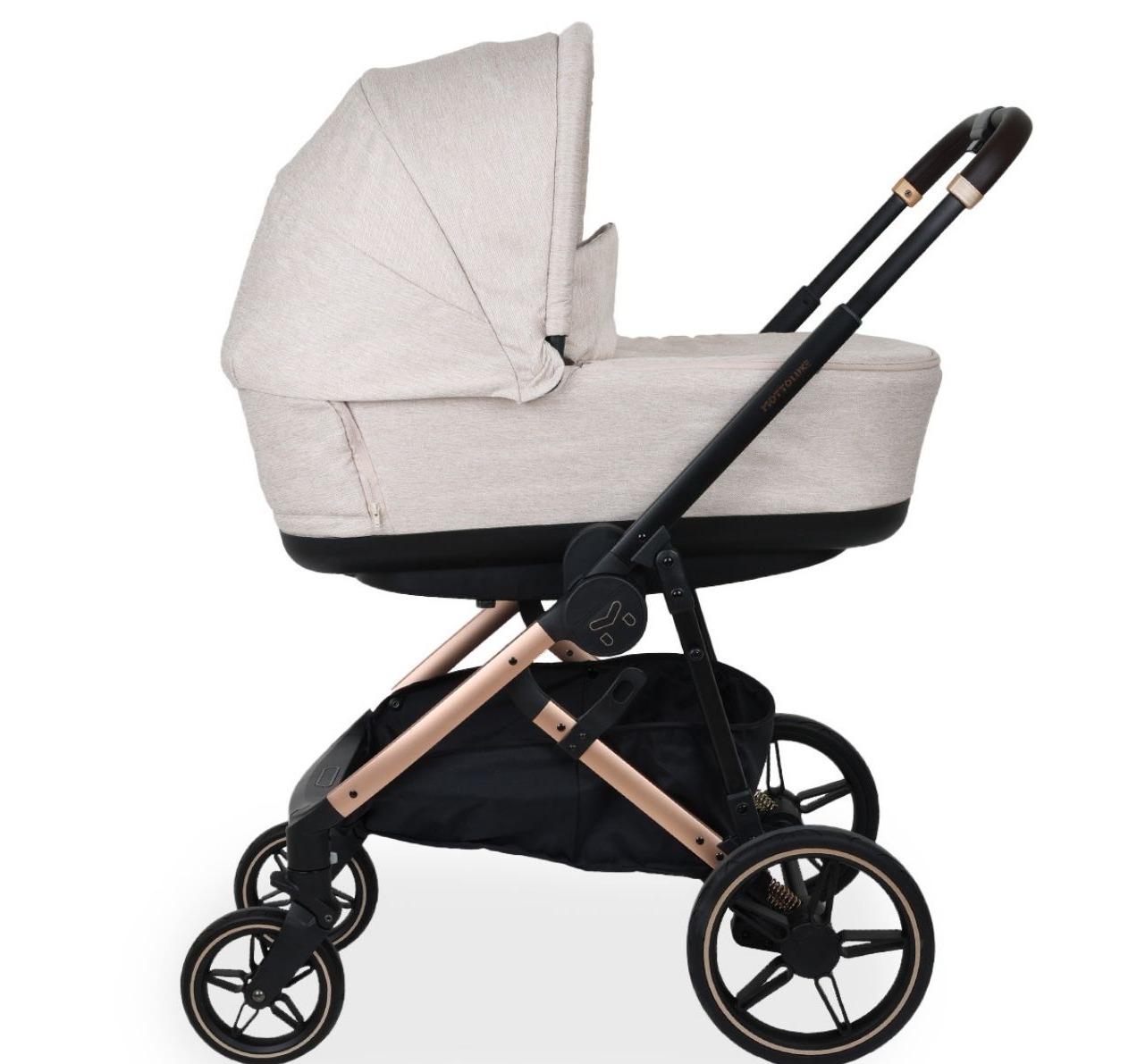 Jungle Motto Luxe kolica za bebe sa zlatnim ramom jpg3 Happy kids