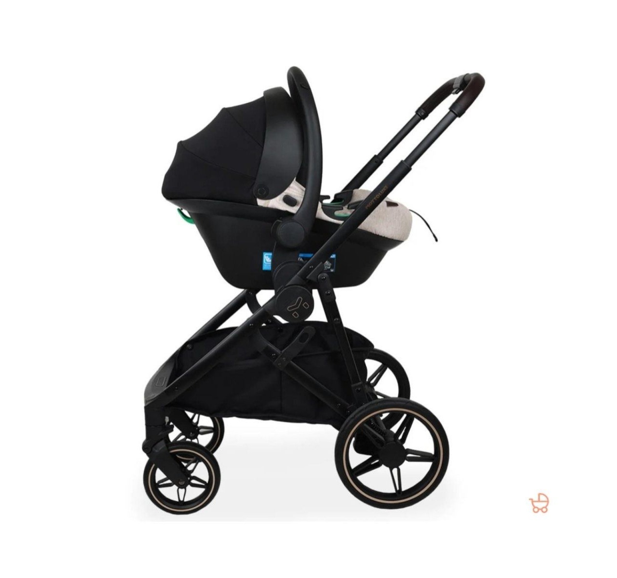 Jungle Motto Luxe Kolica za bebe 3u1 sa crnim ramom