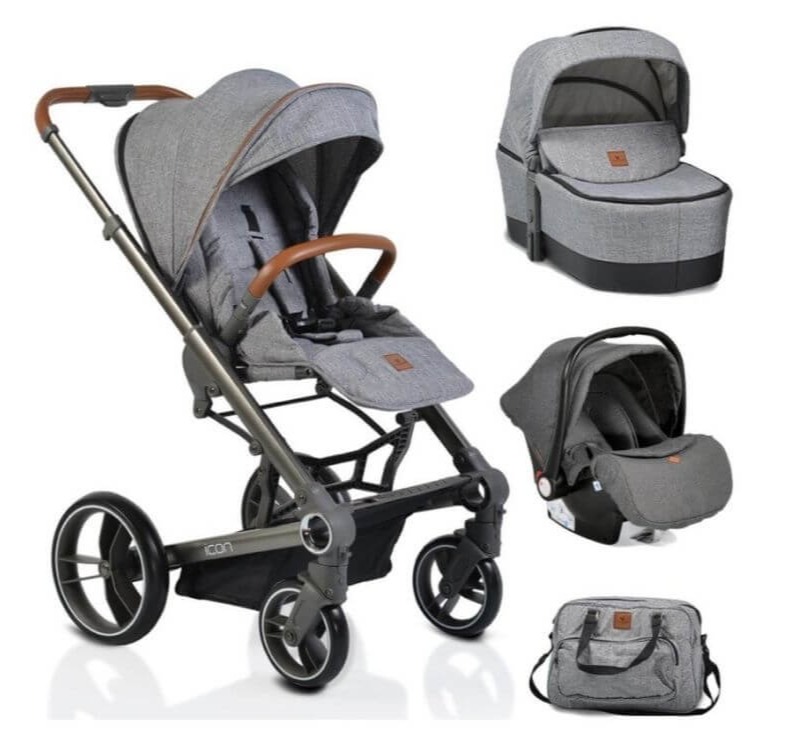 Cangaroo Icon kolica za bebe 3u1 - Grey