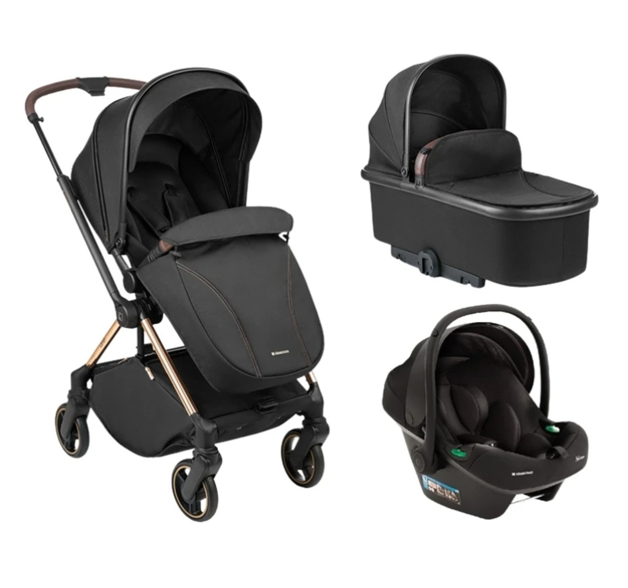 Kikka Boo Lanah Kolica za bebe 3u1 Black 0m+