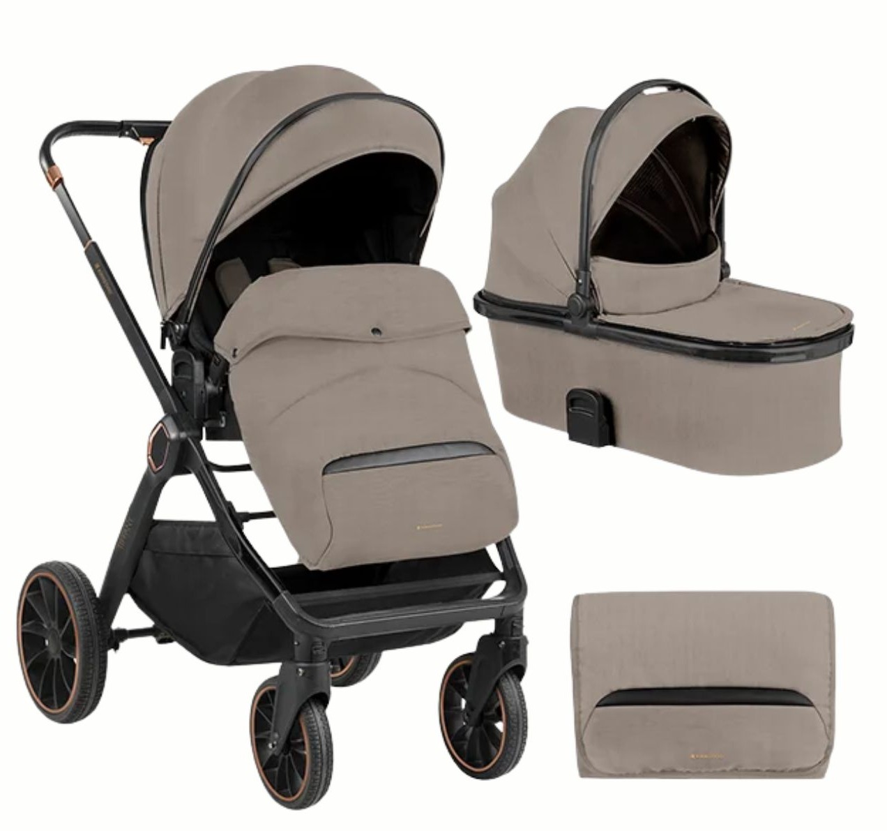 Kikka Boo Tiffany Kolica za bebe 2u1 set sa tvrdom korpom Beige