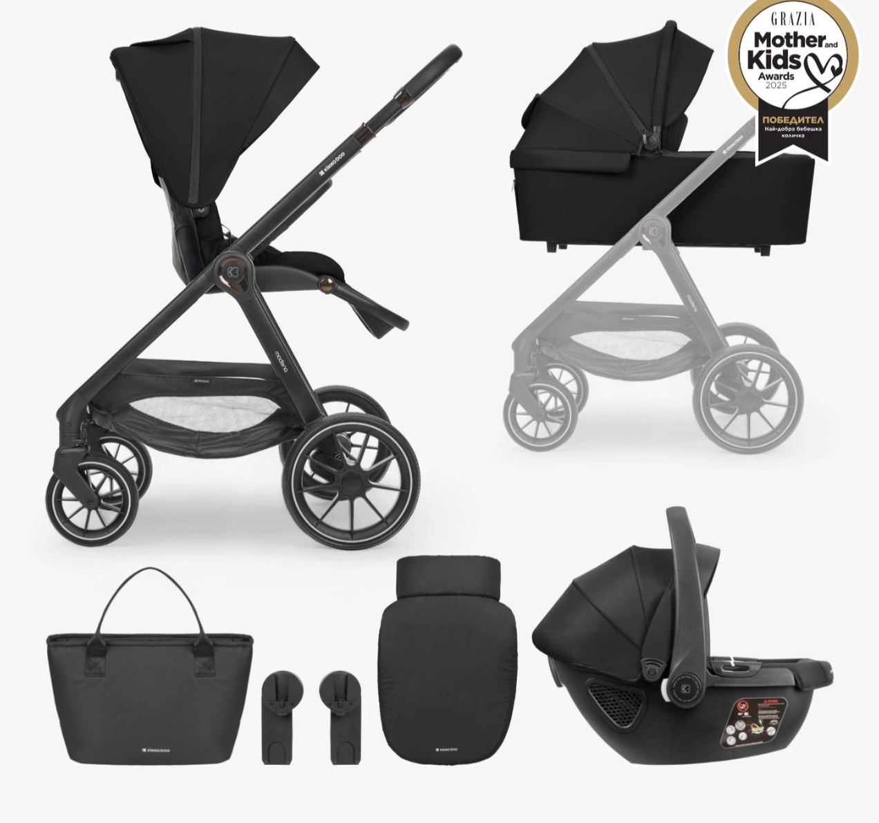 Kikka boo kolica za bebe Modena sa tvrdom korpom i i size auto sedistem jpg2 Happy kids